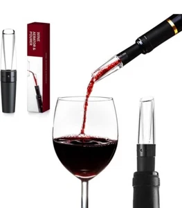 Wine Aerator Pourer - Attaches to Wine Bottle for Improved Wine Flavor, Portable - Picture 1 of 7