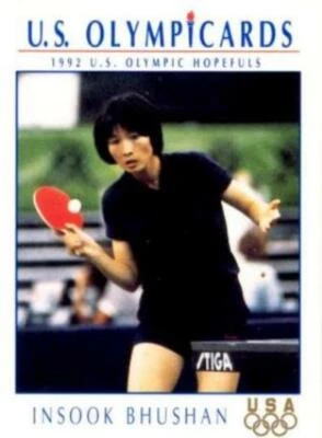 Tenis de mesa Impel 1992 EE. UU. OLYMPIC HOPEFUL #77 INSOOK BHUSHAN Foto 1 de 2