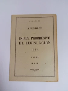 Aranzadi Appendix To The Progressive Index Of Legislation 1953 - April - Picture 1 of 1