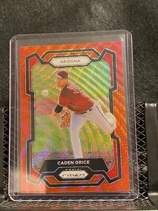 Caden Grice 2024 Prizm Ruby Wave Prizm - Diamondbacks - Picture 1 of 2