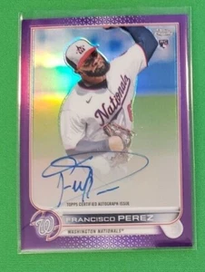 2022 Topps Chrome Francisco Perez Purple Refractor Auto /250 RC - Picture 1 of 2