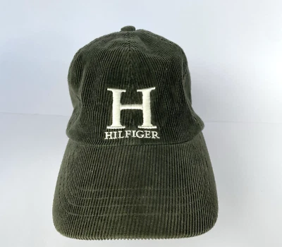 Tommy Hilfiger Pana Correa Sombrero Verde Grande H Logo Ajustable De Colección Y2K Foto 1 de 4