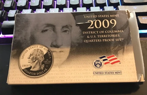 2009 S US MINT DISTRICT OF COLUMBIA & US TERRITORIES QUARTERS PROOF SET Cover