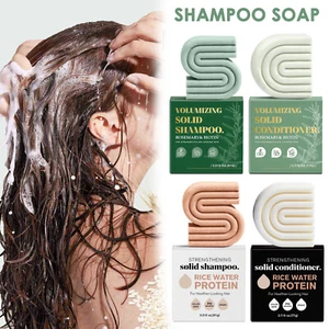 Champú fortalecedor para cabello 2 piezas jabón de agua de arroz para el crecimiento del cabello cabello cabello todo natural - Imagen 1 de 27