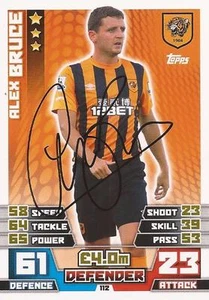 ALEX BRUCE SIGNED HULL 2014/2015 MATCH ATTAX TRADING CARD+COA - Picture 1 of 1