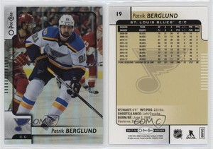 2017-18 O-Pee-Chee Rainbow Foil Patrik Berglund #19