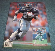 Dallas Cowboys Emmitt Smith Beckett Football Card Magazine 1991 HOF