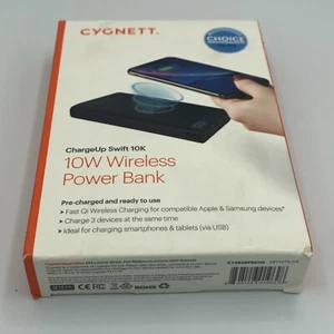 CYGNETT ChargeUp Swift 10K 10W Portable Wireless Power Bank - Picture 1 of 3