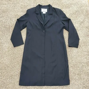 Mary McFadden Collection Coat Womans Size 12 Black 1 Button Lined Soft Career - Picture 1 of 12