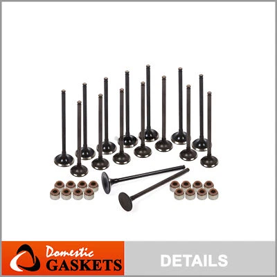 High Performance Intake Exhaust Valves w/ Seals Fit 92-05 Honda D16Z6 D17A1 A2 - Image 1 of 4