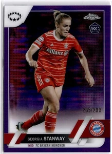 Georgia Stanway 2022-23 Topps cromo refractor púrpura para mujer #31 Bayern 265/299 - Imagen 1 de 2