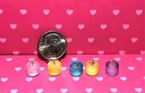 Dollhouse Miniature Votive "Candles" - Choice of Color and is a Pair 1:12 Scale - Picture 1 of 3