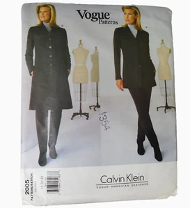 Chaqueta Top Pantalones Vogue Sewing 2005 Calvin Klein Misses Talla 14-18 Patrón Sin Cortar - Imagen 1 de 4