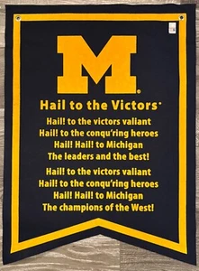 Michigan Wolverines Hail to the Victors NCAA Banner - Picture 1 of 1