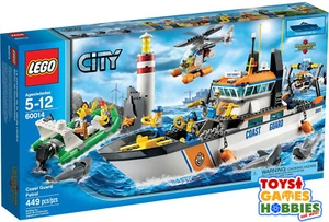 *NEW* LEGO CITY City Coast Guard Patrol 60014 Boat Ship Shark Copter RETIRED - Picture 1 of 2
