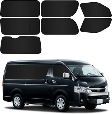 Toyota Hiace H200 LWB Magnetic Insulating Full Blackout Window Blinds / Curtains - image 1 of 4