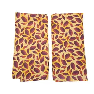 Juego de 2 servilletas de mesa de gallo hojas amarillas de otoño hechas en EE. UU. 20" x 20" - Imagen 1 de 9