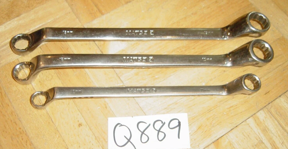 HERRAMIENTAS MATCO 3 PIEZAS MÉTRICAS PROFUNDAS OFF-SET LLAVES DE EXTREMO DE CAJA 10-11, 12-14, 13-15 Foto 1 de 4