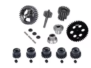 STEEL HD TRANSMISSION / 14-18T PINION MAIN GEAR SET FOR LOSI 1/24 MICRO-B BUGGY - Picture 1 of 22