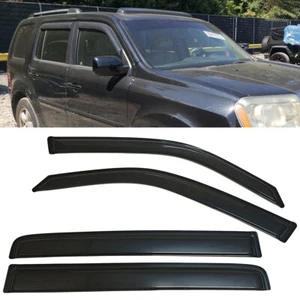 Fit for 2009-2015 Honda Pilot Window Visors Sun Vent Rain Guard Shade Smoked - Foto 1 di 8