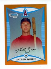 2008 Bowman Chrome Prospects Orange Refractor Andrew Romine 1st Bowman #/25