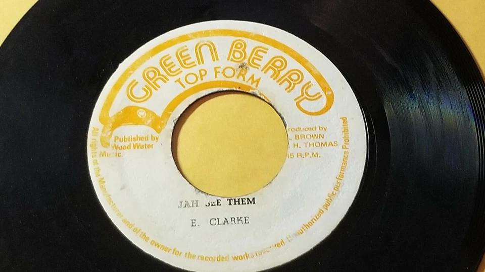 E. CLARKE - JAH SEE THEM  ROOTS /REGGAE 7" on GREEN BERRY LABEL - Image 1 of 2