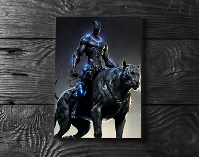 Black Panther The Avengers Marvel Comic MCU Poster Print - No Frame - image 1 of 3