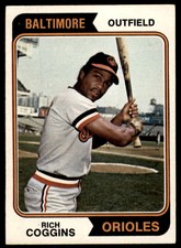 1974 Topps #353 Rich Coggins VG-EX Baltimore Orioles