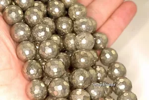 10 mm PALAZZO HIERRO PIRITA GRADO AA CUENTAS SUELTAS REDONDAS FACETADAS 10 MM 16 pulgadas - Imagen 1 de 4