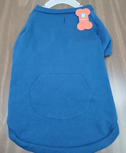 Furever Friends Puppy Dog Sweater Navy Blue Size Large - Picture 1 of 5