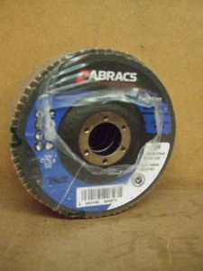115 mm (4,5 Zoll) Abracs Fächerscheiben blau Zirkonium 60er Körnung Medium x 5er Pack - Bild 1 von 4