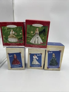5x Lot Hallmark Celebration Barbie Ornament 2000-2004 Collectors Series 1-5 - Bild 1 von 7