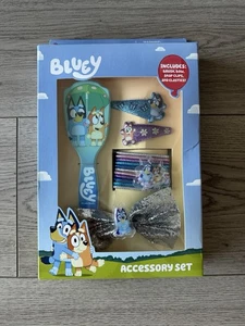 Bluey Hair Accessory Set includes Brush, Bow, Snap Clips and Elastics New - Picture 1 of 1