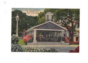 St. Augustine, Florida Old Slave Market 1930s Linen - Picture 1 of 2