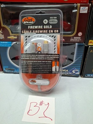 NEW Geek Squad Firewire Gold 6’ 6-4 Pin New IEEE 1394  - Image 1 of 3