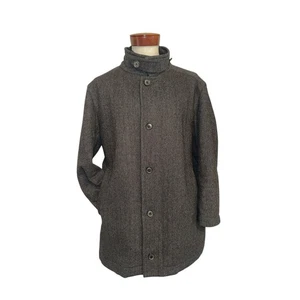 Boss by Hugo Boss Men’s Charcoal Wool Blend Overcoat Size 42 – Good Soft Trench - Picture 1 of 14