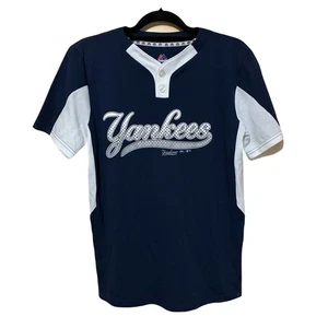 NY Yankees Majestic Coolbase Jersey Youth L CSALL Champions Short Sleeve - Picture 1 of 7