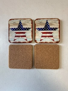 Untersetzer Set - Americana Untersetzer - Amerikanische Flagge Stern Untersetzer - American Freed - Bild 1 von 3