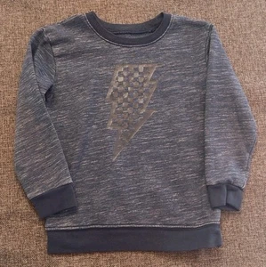 Sweater Size 5 Boys Garanimals Blue Pull Over Sweatshirt Lightning Bolt - Picture 1 of 4