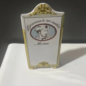 Vintage French Estelle Ceramic Standing Menu Sign Plaque Made in France - Picture 1 of 5