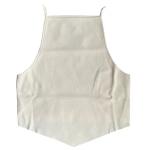WeWoreWhat V Cropped Rib Tank Top 2XL Ivory Stretch Sexy Y2K Coquette - Picture 1 of 8