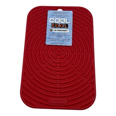 Le Creuset Red Silicone Trivet Mat Potholder Rectangular Hot Pad - Image 1 of 4
