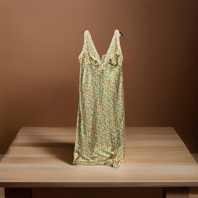 Wild Fable Dress Satin Lace Silky Deep V Slip Floral Size XXL Whimsey Fairy NWT - Image 1 of 4