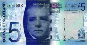 SCOTLAND 5 Pounds 2007 P-124a UNC banknote - Picture 1 of 4