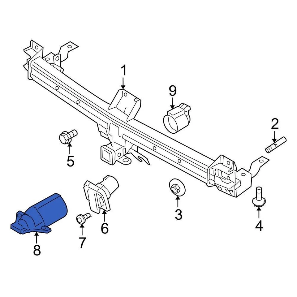 For Ford Flex 2009-2019 Ford F4TZ14489M Trailer Hitch Adapter Foto 1 de 2