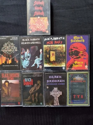 Black Sabbath Audio Cassette Tape Bundle X 9- 1973 1980 81 83 86 87 89 1990 Read - Image 1 of 4
