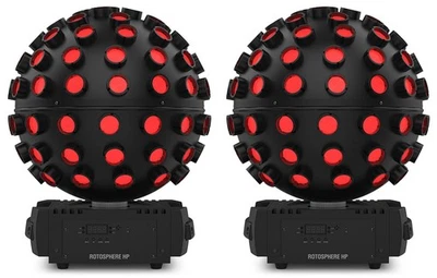 (2) Chauvet DJ Rotosphere HP RGBW + CMYO LED DMX Rotating Mirror Ball Simulators - Image 1 of 4
