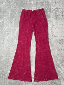 Pantalones Chatoyant Bell Bottom Medianos Magenta Mineral Lavado Boho Western tiro bajo - Imagen 1 de 10