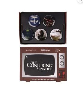 The Conjuring Universe 10 Piece Mystery Button Pin Set New/ Sealed - Picture 1 of 9