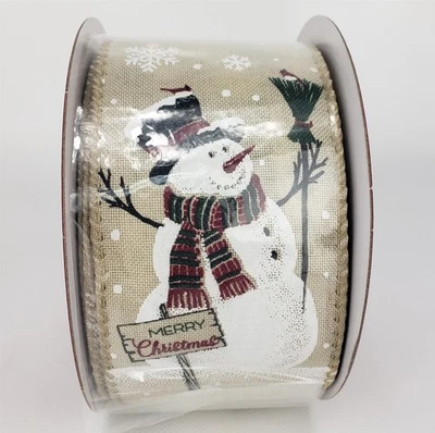 Muñeco de nieve cinta de vacaciones hecho en casa de 2,5", regalo de vacaciones de Navidad en casa de 8 años Foto 1 de 3